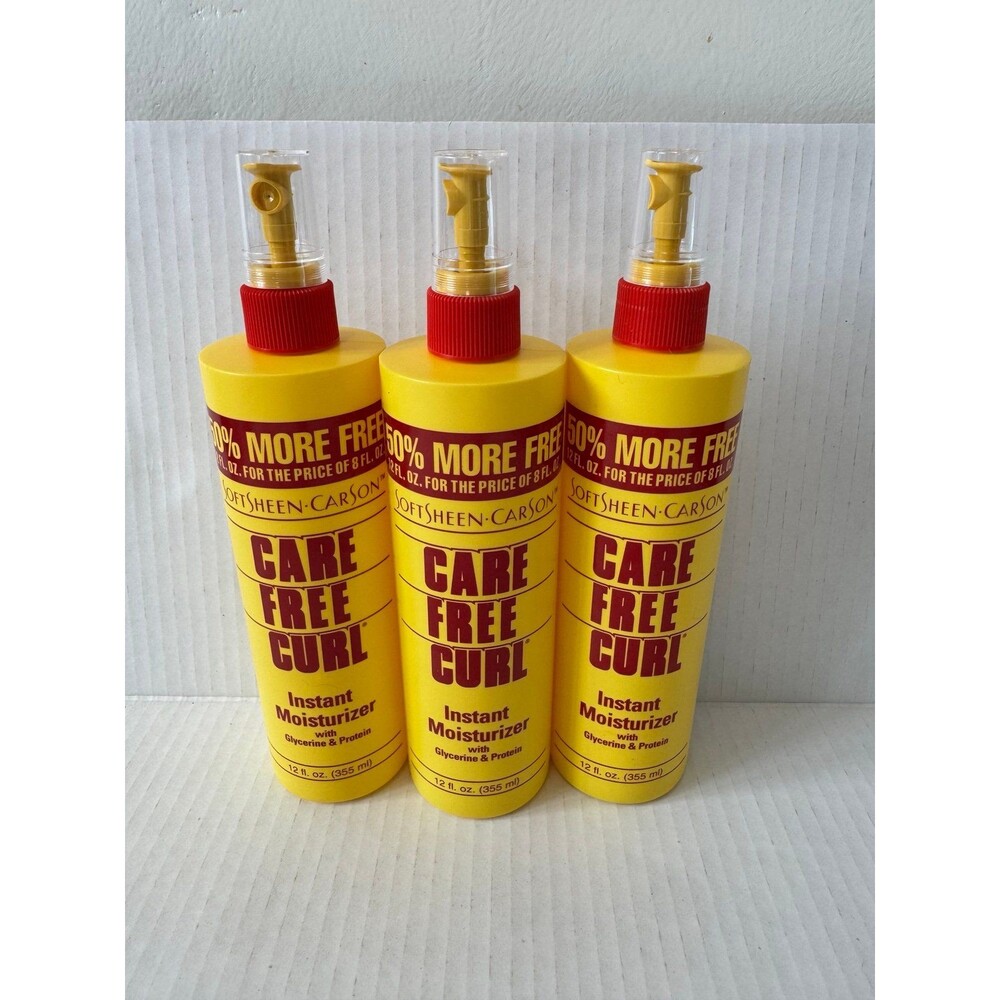 16oz SoftSheen Carson Care Free Hair Curl Instant Moisturizer Glycerine Lot of 3